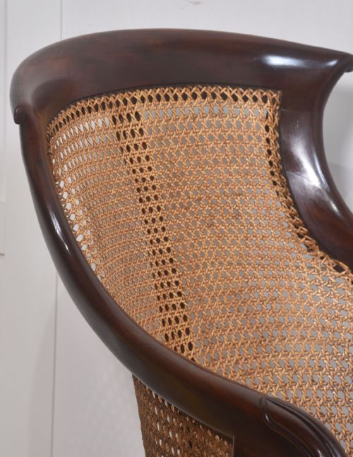 REGENCY MAHOGANY BERGERE ARMCHAIR - ADDITIONAL PHOTO 3