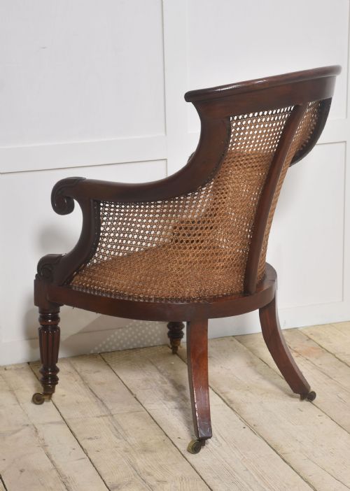 REGENCY MAHOGANY BERGERE ARMCHAIR - ADDITIONAL PHOTO 10
