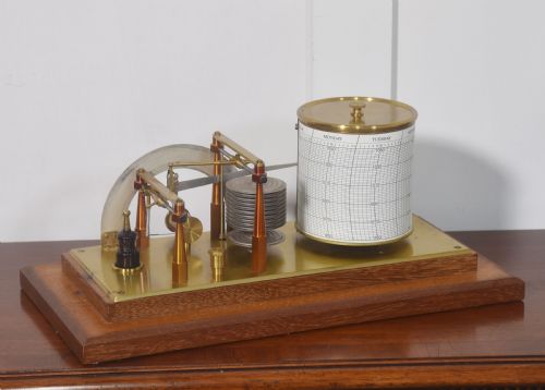 MAHOGANY CASED BAROGRAPH AND BAROMETER BY NEGRETTI ZAMBRA - ADDITIONAL PHOTO 7