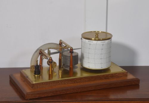 MAHOGANY CASED BAROGRAPH AND BAROMETER BY NEGRETTI ZAMBRA - ADDITIONAL PHOTO 8