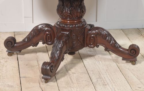 19TH CENTURY OVAL MAHOGANY DRUM TABLE - ADDITIONAL PHOTO 1