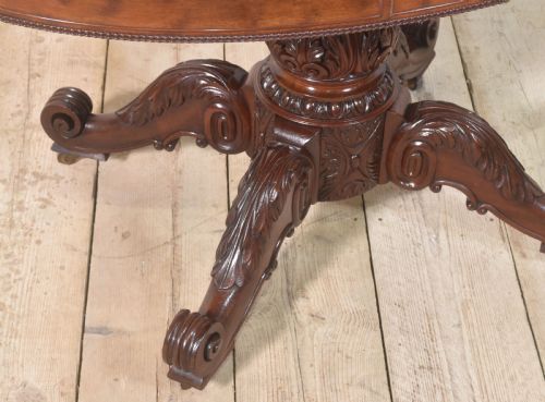19TH CENTURY OVAL MAHOGANY DRUM TABLE - ADDITIONAL PHOTO 4