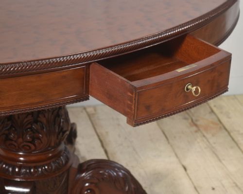 19TH CENTURY OVAL MAHOGANY DRUM TABLE - ADDITIONAL PHOTO 9