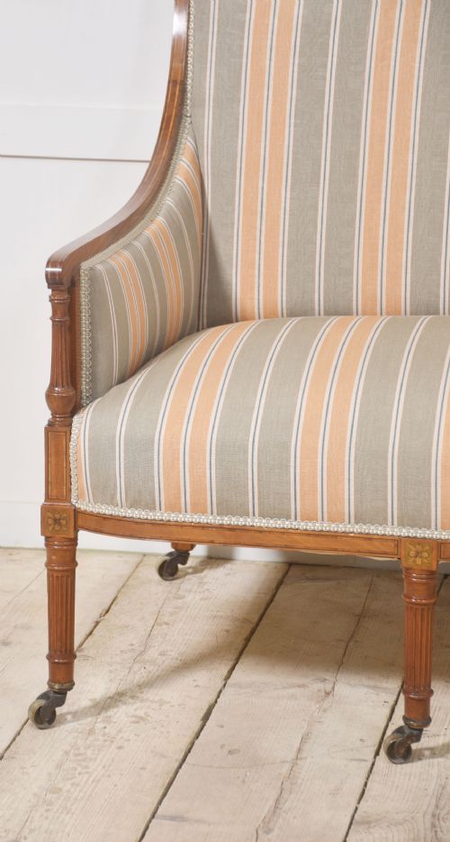 SATINWOOD INLAID SETTEE - ADDITIONAL PHOTO 3