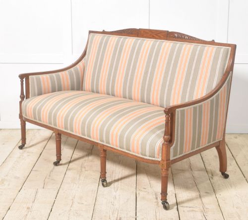SATINWOOD INLAID SETTEE - ADDITIONAL PHOTO 7