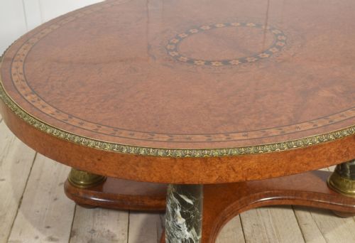 LOUIS XV OVAL INLAID CENTER TABLE - ADDITIONAL PHOTO 2
