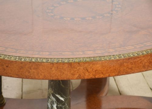 LOUIS XV OVAL INLAID CENTER TABLE - ADDITIONAL PHOTO 4