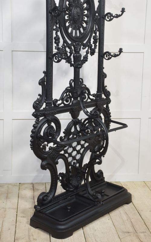 COALBROOKDALE STYLE CAST IRON HALL STAND - ADDITIONAL PHOTO 8
