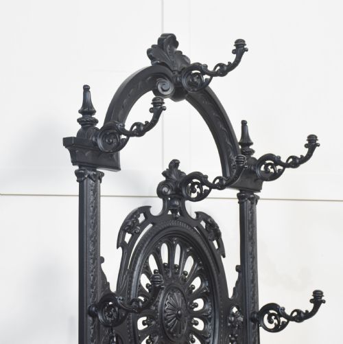COALBROOKDALE STYLE CAST IRON HALL STAND - ADDITIONAL PHOTO 9