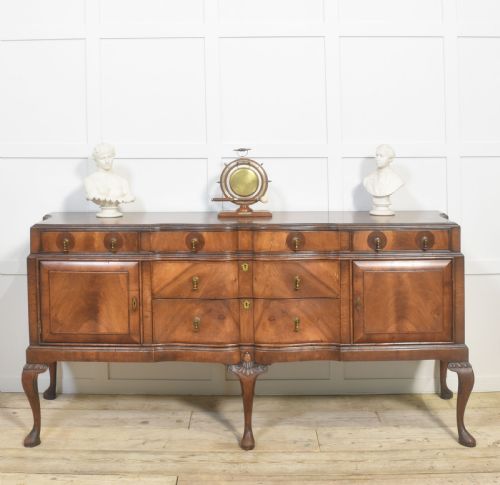 WALNUT CROSSBANDED QUEEN ANN SIDEBOARD - ADDITIONAL PHOTO 1