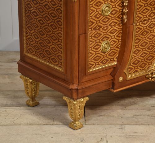ITALIAN INLAID AND PARCEL GILT MAHOGANY BREAKFRONT COMMODE - ADDITIONAL PHOTO 2