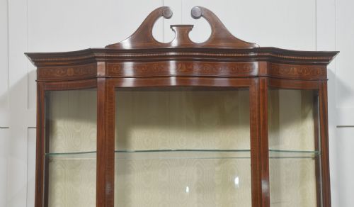 MAHOGANY INLAID DISPLAY CABINET - ADDITIONAL PHOTO 1