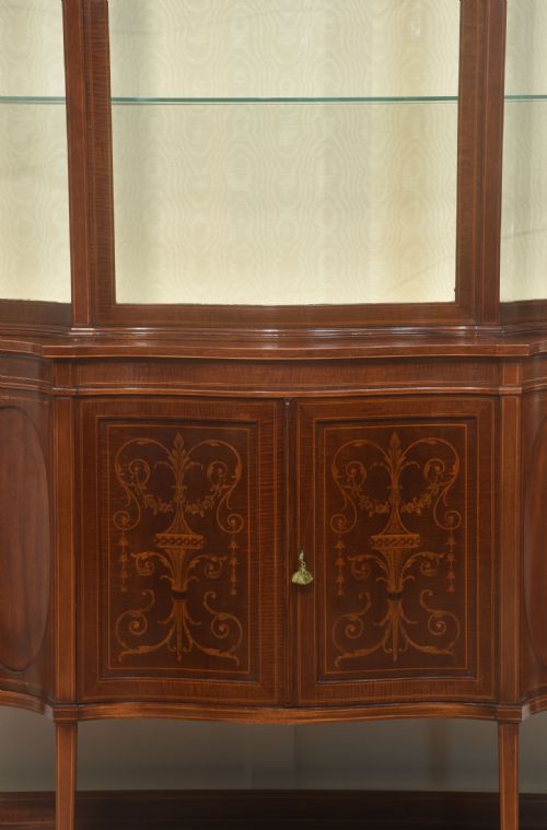 MAHOGANY INLAID DISPLAY CABINET - ADDITIONAL PHOTO 2
