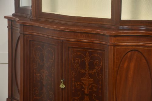 MAHOGANY INLAID DISPLAY CABINET - ADDITIONAL PHOTO 7