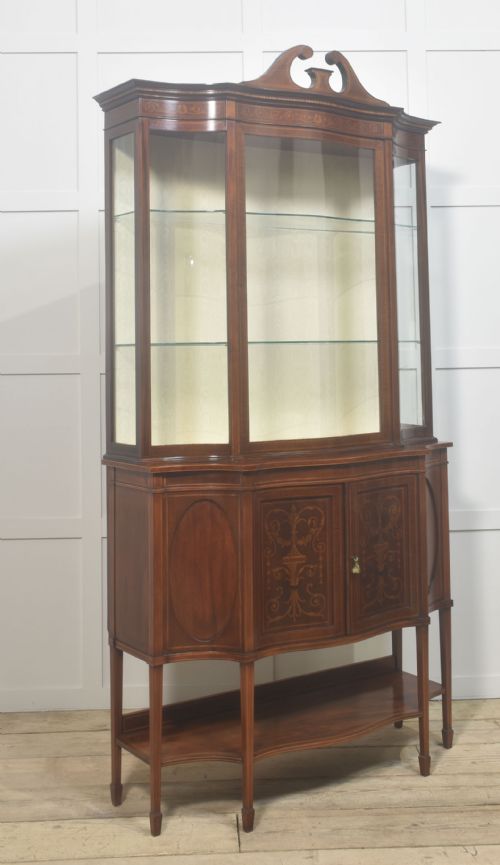 MAHOGANY INLAID DISPLAY CABINET - ADDITIONAL PHOTO 8
