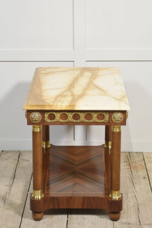 PAIR OF MARBLE TOP SIDE TABLES - ADDITIONAL PHOTO 7