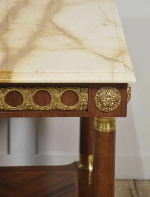 PAIR OF MARBLE TOP SIDE TABLES - ADDITIONAL PHOTO 8