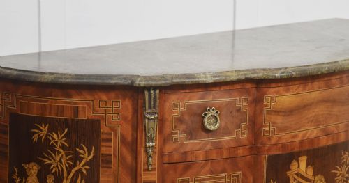 MARQUERTRY INLAID CHEST OF DRAWERS - ADDITIONAL PHOTO 2