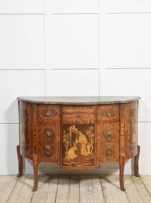 MARQUERTRY INLAID CHEST OF DRAWERS - ADDITIONAL PHOTO 3
