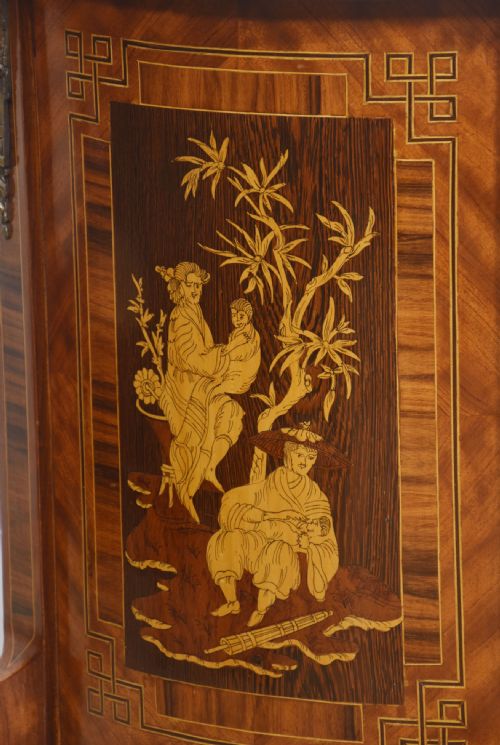 MARQUERTRY INLAID CHEST OF DRAWERS - ADDITIONAL PHOTO 7