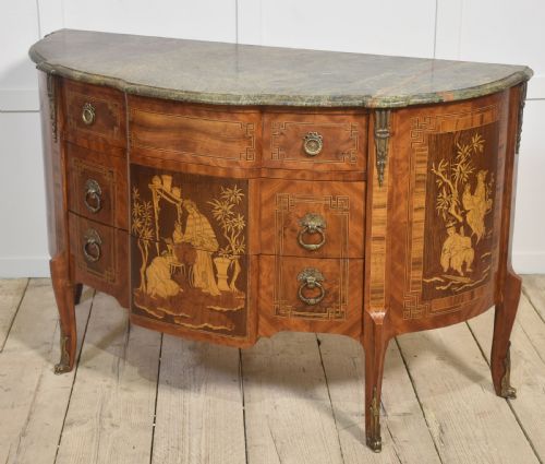 MARQUERTRY INLAID CHEST OF DRAWERS - ADDITIONAL PHOTO 10