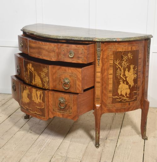 MARQUERTRY INLAID CHEST OF DRAWERS - ADDITIONAL PHOTO 14