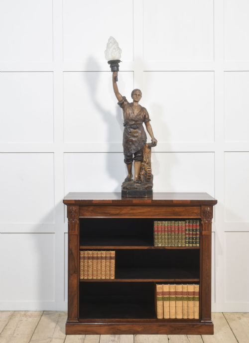 AUSTRIAN PAINTED TERRACOTTA FIGURAL TABLE LAMP - ADDITIONAL PHOTO 2