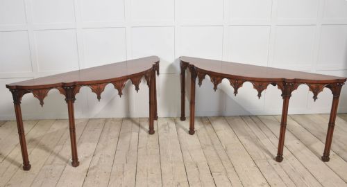 PAIR OF GOTHIC REVIVAL CONSOLE TABLES - ADDITIONAL PHOTO 12