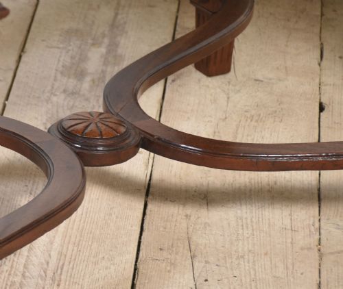WALNUT PARQUETRY DRAWLEAF TABLE - ADDITIONAL PHOTO 3