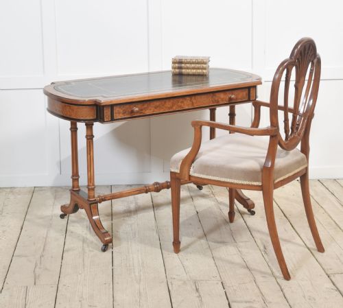 19TH CENTURY WALNUT WRITING TABLE - ADDITIONAL PHOTO 1