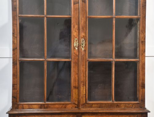 WALNUT QUEEN ANN STYLE DISPLAY CABINET - ADDITIONAL PHOTO 1