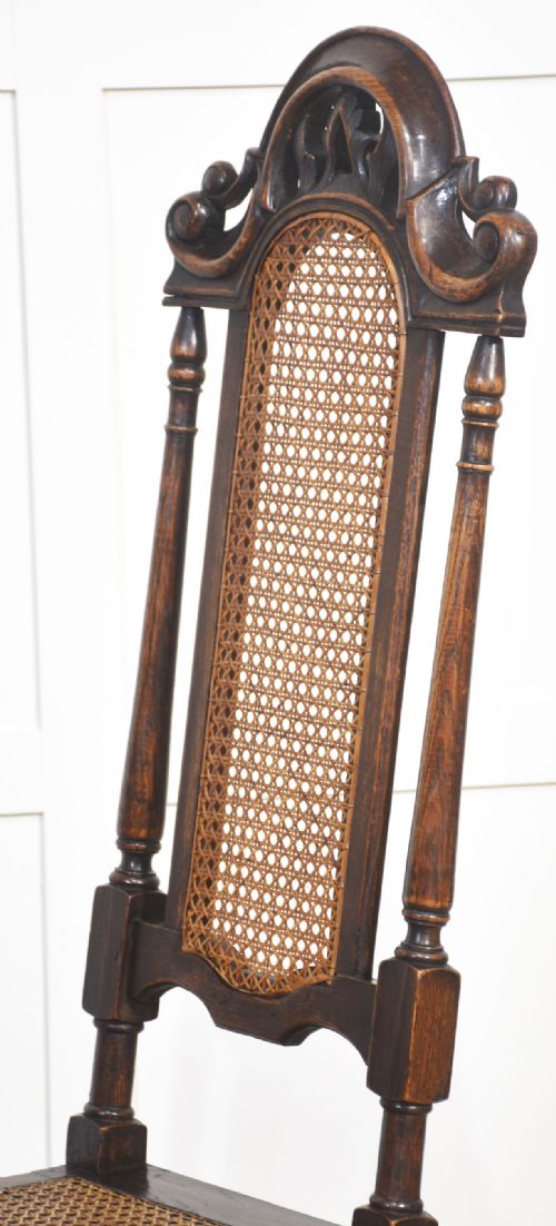 SET OF EIGHT OAK HIGH BACK CHAIRS - ADDITIONAL PHOTO 10