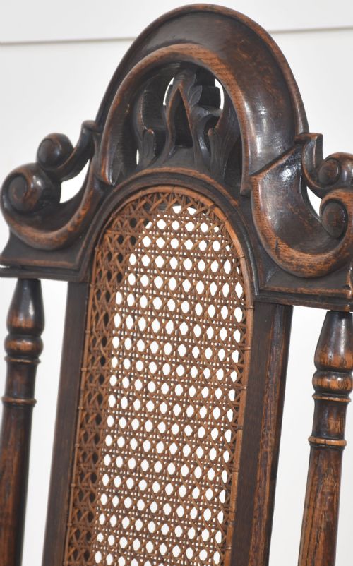 SET OF EIGHT OAK HIGH BACK CHAIRS - ADDITIONAL PHOTO 11