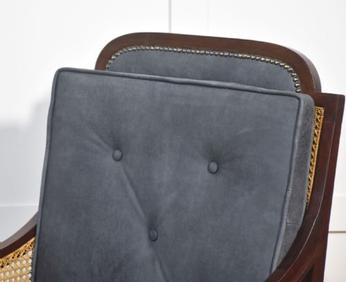 REGENCY MAHOGANY BERGERE ARMCHAIR - ADDITIONAL PHOTO 1
