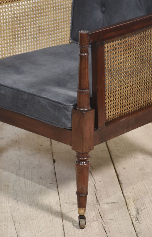 REGENCY MAHOGANY BERGERE ARMCHAIR - ADDITIONAL PHOTO 6