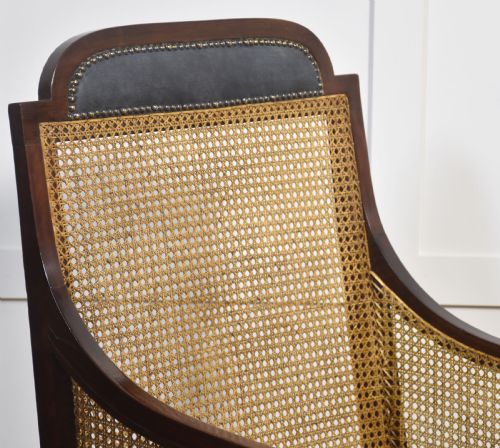 REGENCY MAHOGANY BERGERE ARMCHAIR - ADDITIONAL PHOTO 8