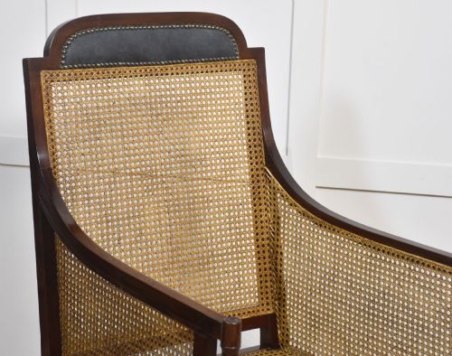 REGENCY MAHOGANY BERGERE ARMCHAIR - ADDITIONAL PHOTO 11
