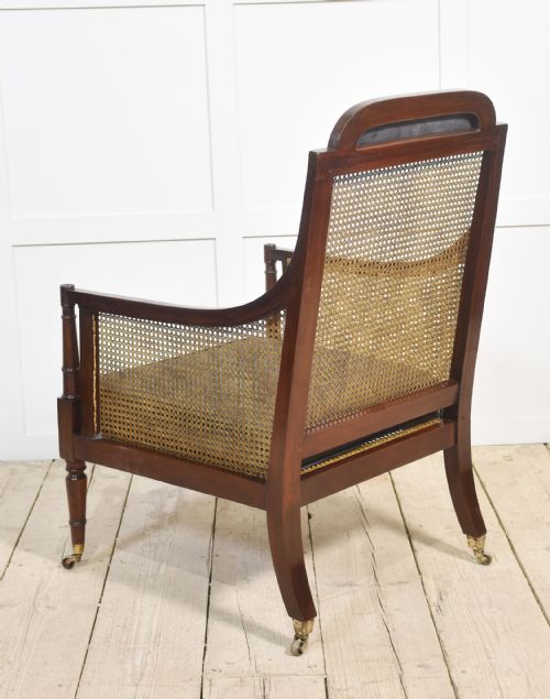 REGENCY MAHOGANY BERGERE ARMCHAIR - ADDITIONAL PHOTO 12