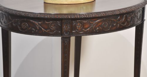 CARVED MAHOGANY OCCASIONAL TABLE - ADDITIONAL PHOTO 1