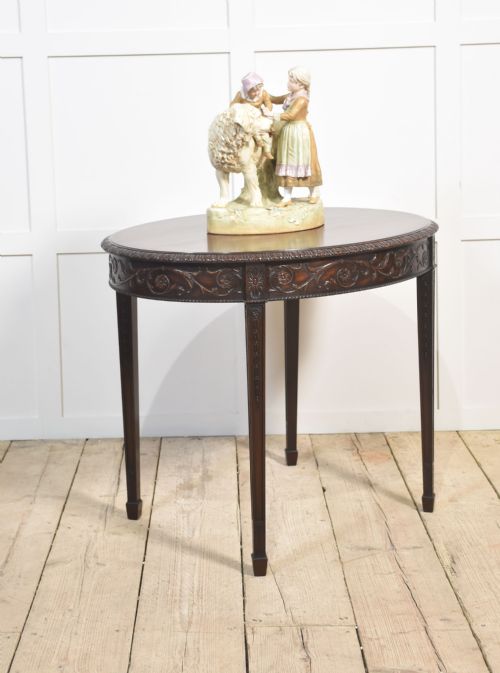 CARVED MAHOGANY OCCASIONAL TABLE - ADDITIONAL PHOTO 3