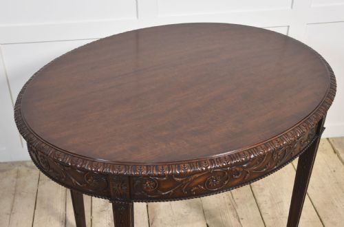 CARVED MAHOGANY OCCASIONAL TABLE - ADDITIONAL PHOTO 5