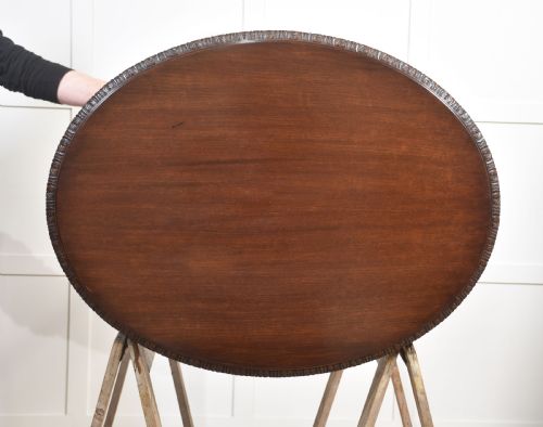 CARVED MAHOGANY OCCASIONAL TABLE - ADDITIONAL PHOTO 8