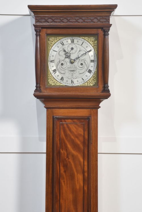 MAHOGANY CASED EIGHT DAY GRANDMOTHER CLOCK - ADDITIONAL PHOTO 7