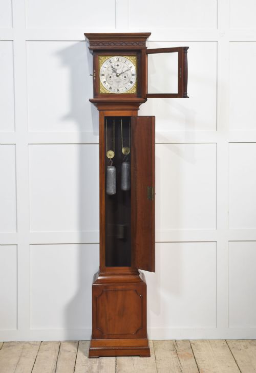 MAHOGANY CASED EIGHT DAY GRANDMOTHER CLOCK - ADDITIONAL PHOTO 9