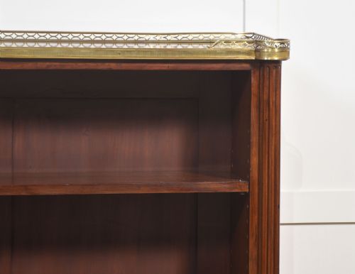 GILT METAL MOUNTED WALNUT OPEN BOOKCASE - ADDITIONAL PHOTO 5