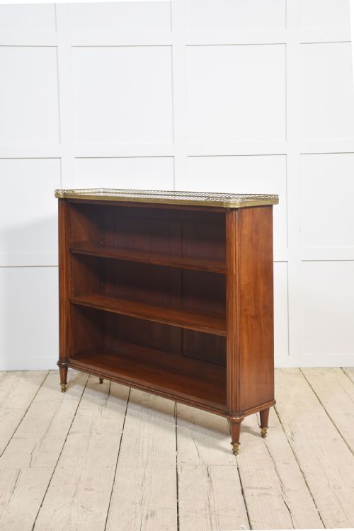 GILT METAL MOUNTED WALNUT OPEN BOOKCASE - ADDITIONAL PHOTO 7