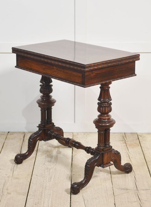 19TH CENTURY GILLOWS DESIGN ROSEWOOD CARD TABLE - ADDITIONAL PHOTO 1