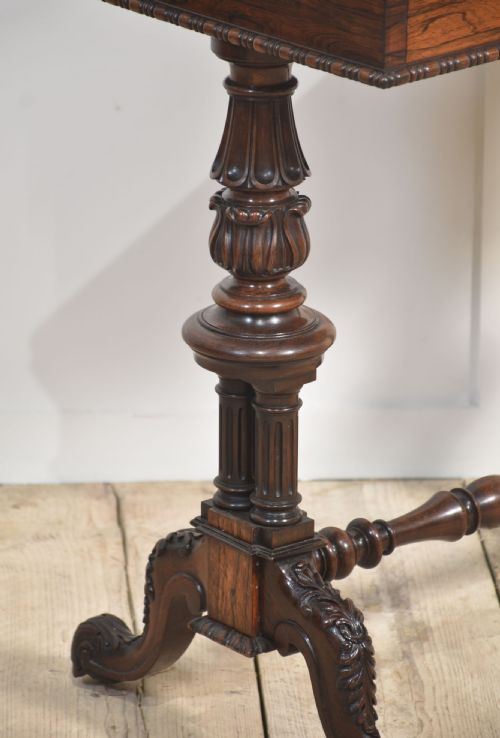 19TH CENTURY GILLOWS DESIGN ROSEWOOD CARD TABLE - ADDITIONAL PHOTO 4