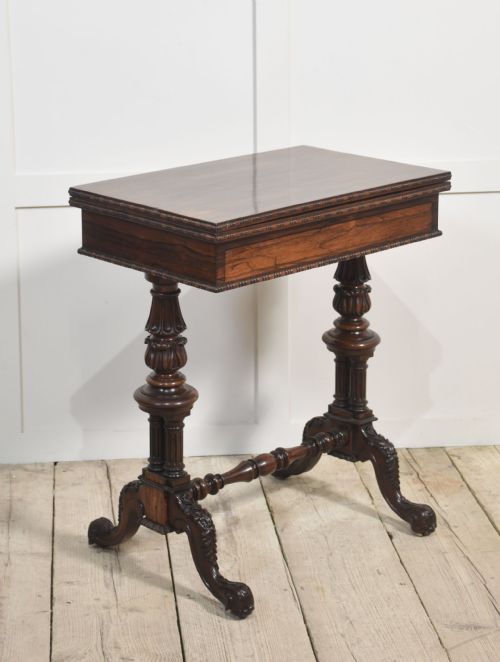 19TH CENTURY GILLOWS DESIGN ROSEWOOD CARD TABLE - ADDITIONAL PHOTO 6