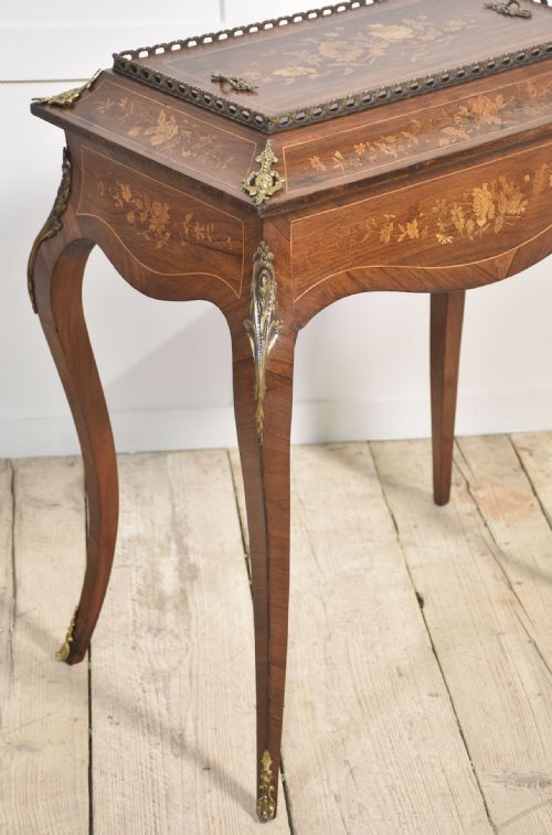 19TH CENTURY MAHOGANY INLAID JARDINERE PLANTER - ADDITIONAL PHOTO 5